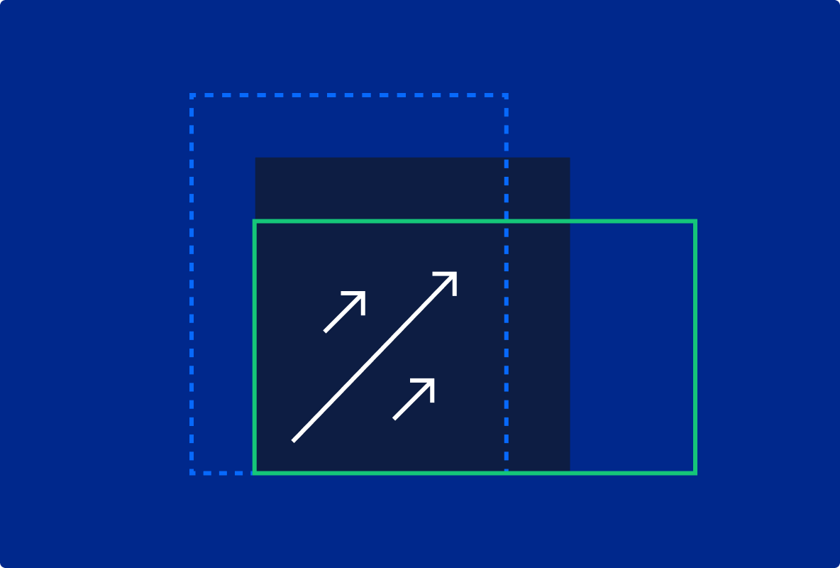 visual with three white arrows representing okr consultants 