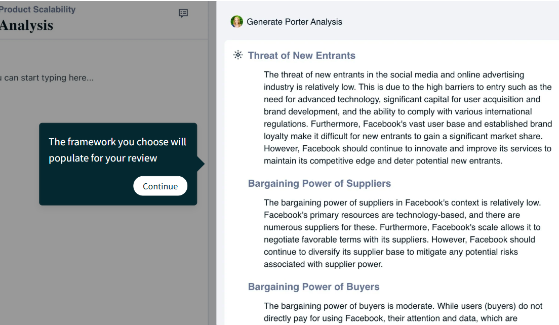 Strategic bets analysis