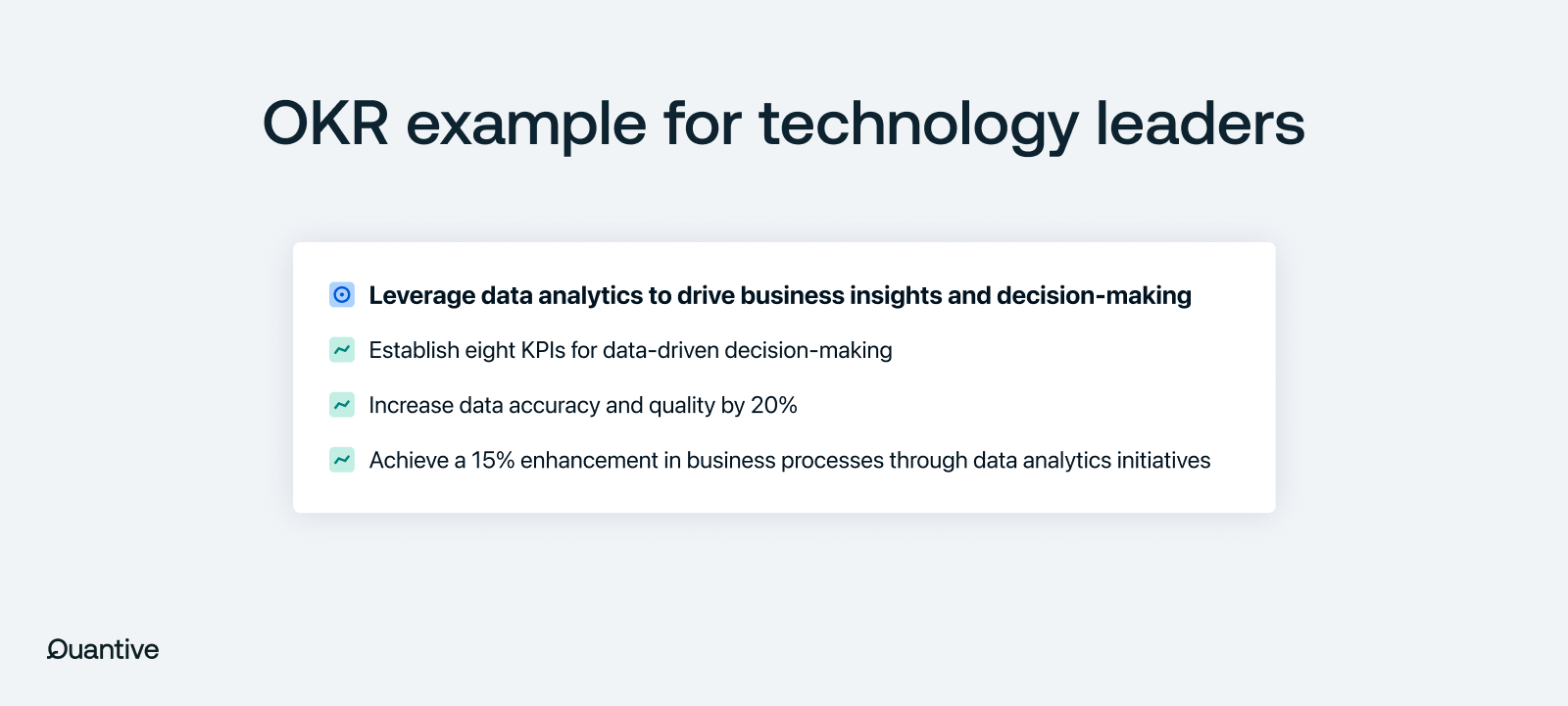 An image showing an OKR example for technology leaders