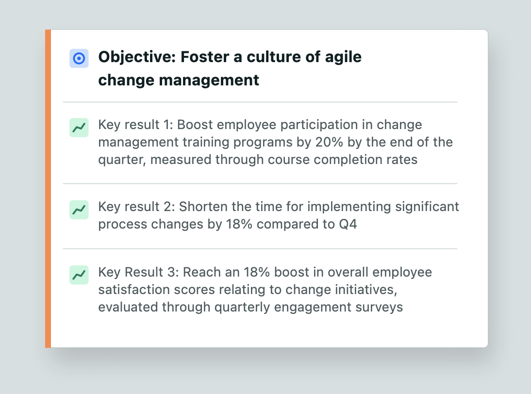 a graph of company level okr examples